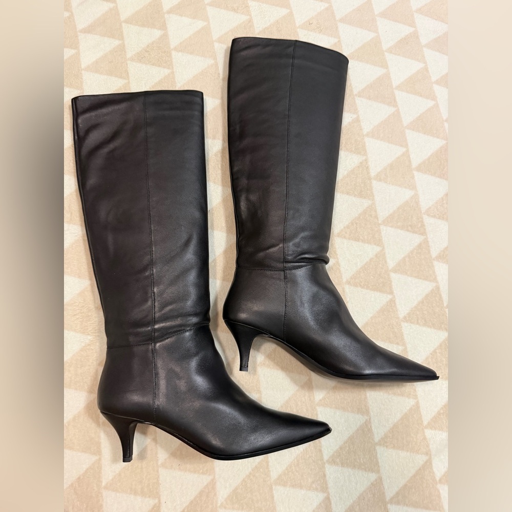 Nwob j crew black New Stevie knee-high boots in leather - Picture 4 of 7